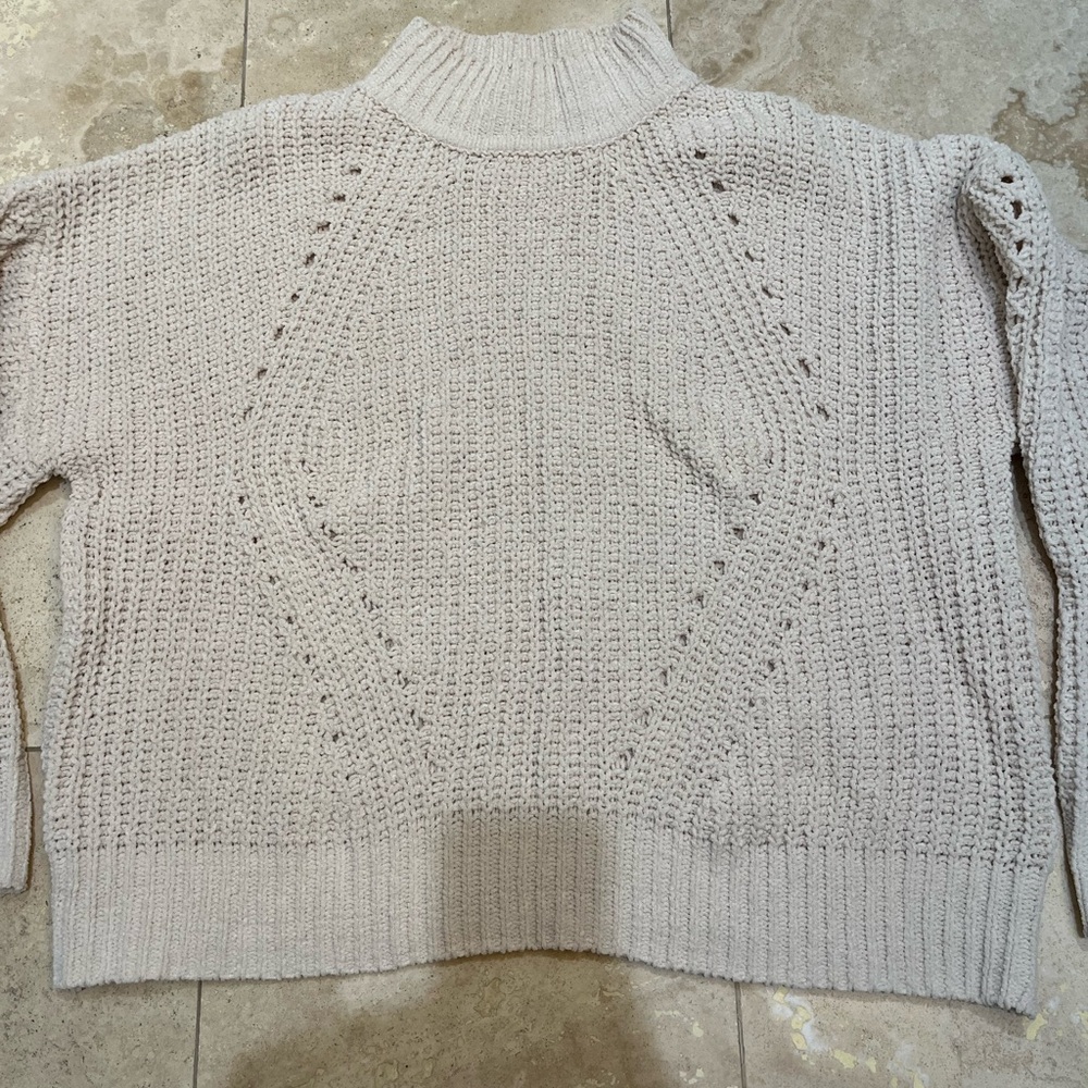 cream knit sweater